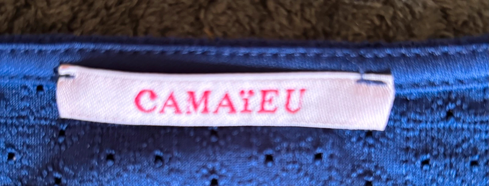 Haut à volants manches 3/4 – Camaïeu – taille XS / 34 / 6 4