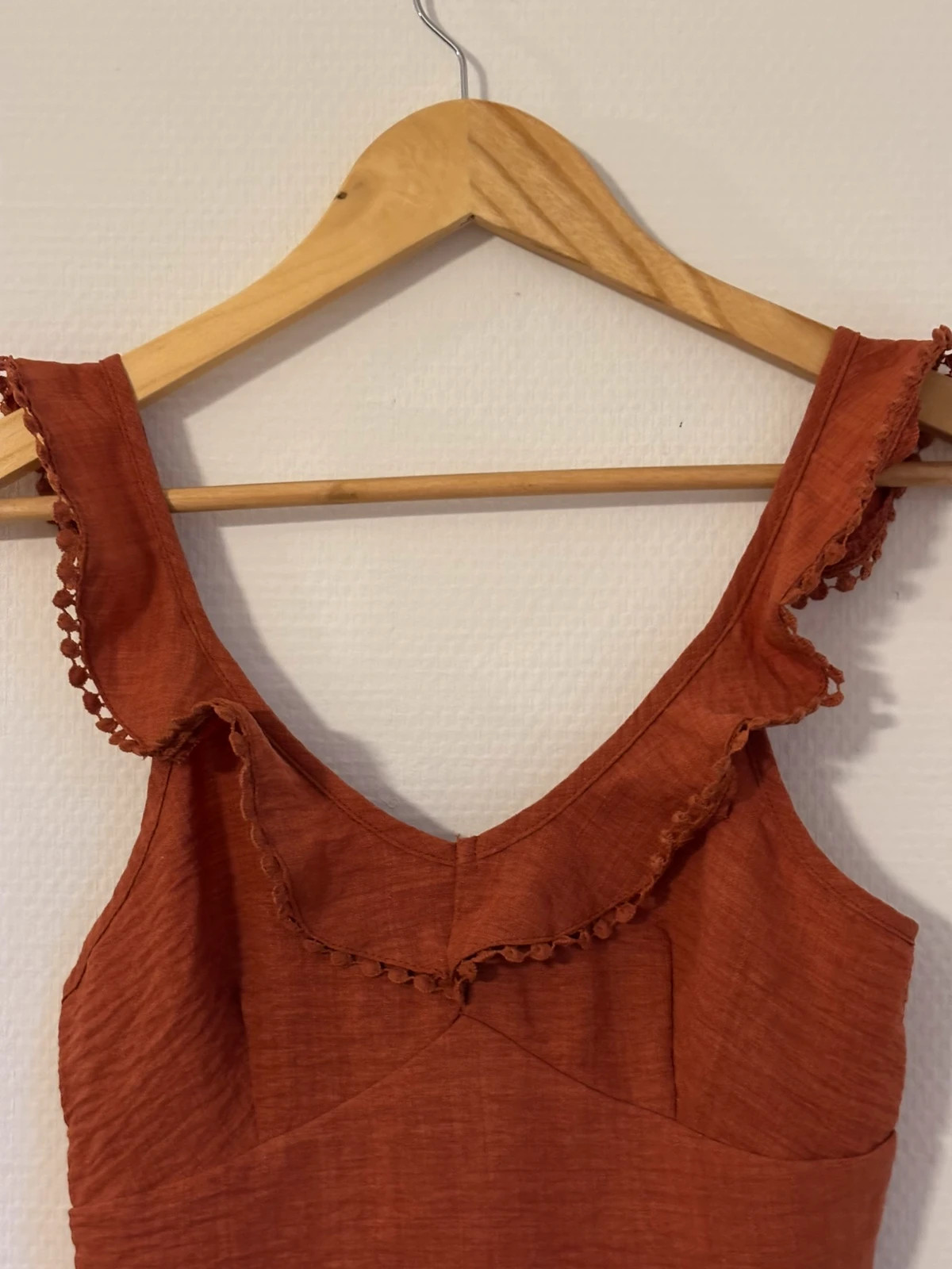 Robe courte à volants terracotta – Shein – taille XS / 34 / 6 4