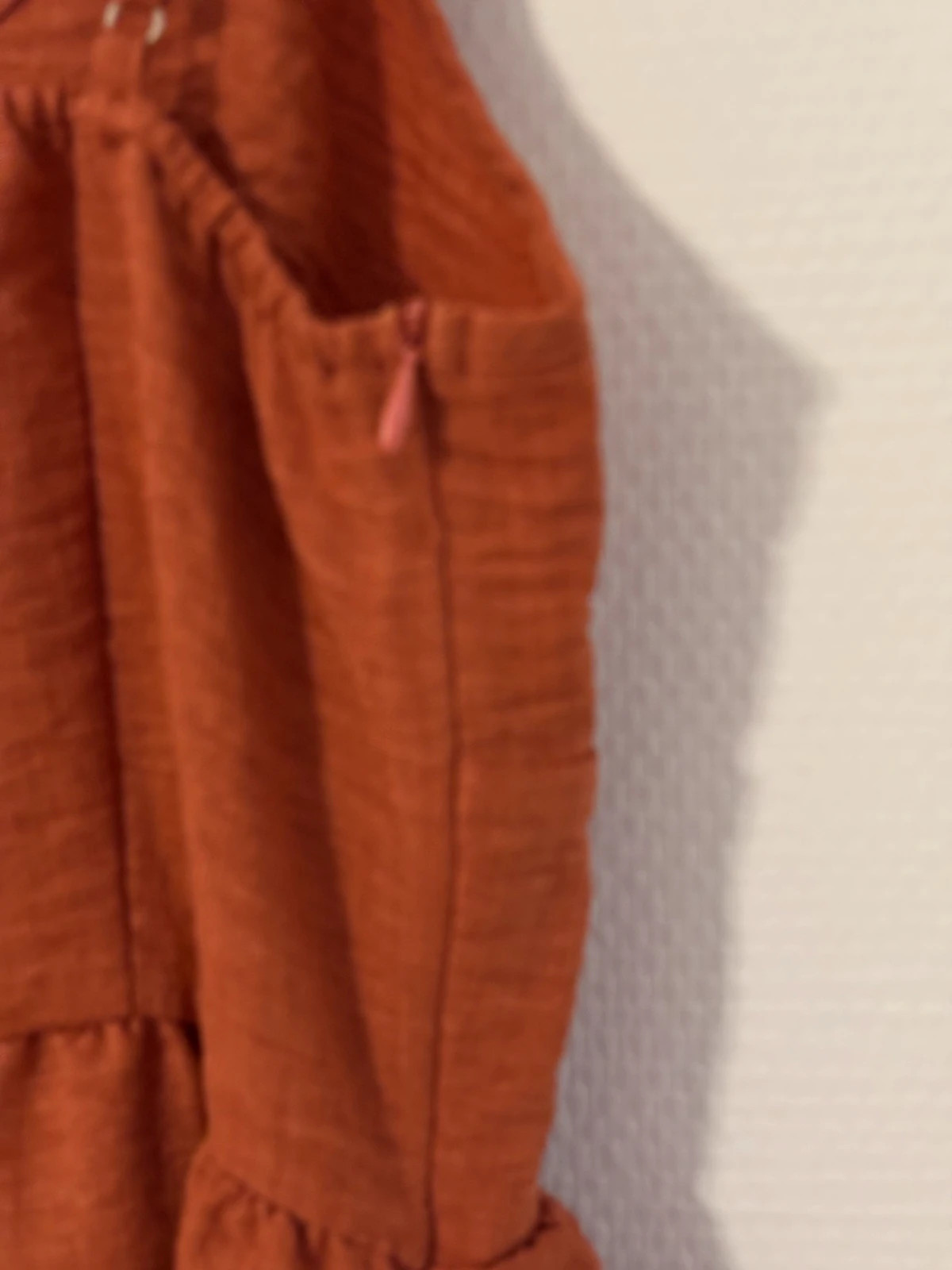 Robe courte à volants terracotta – Shein – taille XS / 34 / 6 5