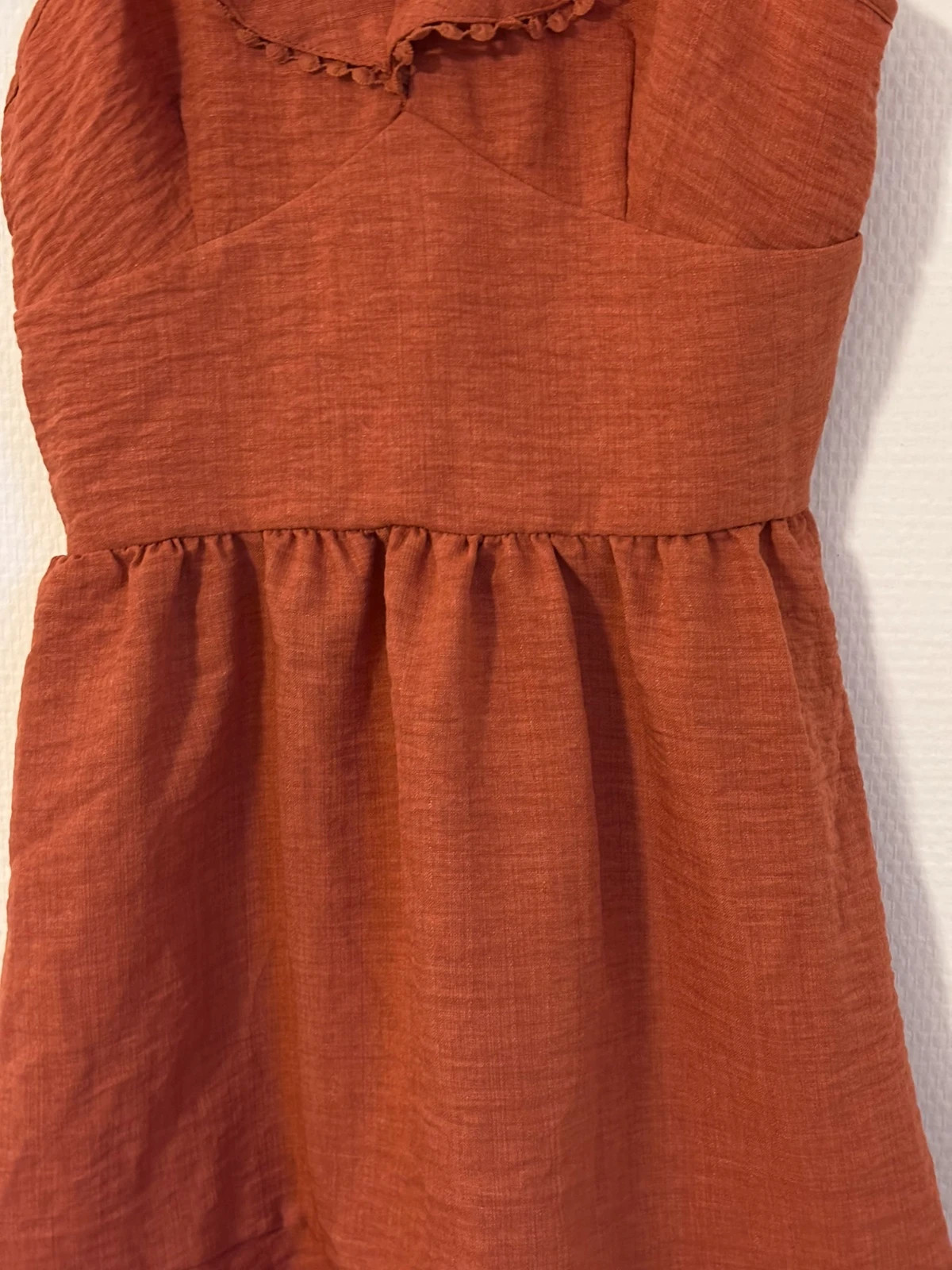 Robe courte à volants terracotta – Shein – taille XS / 34 / 6 3