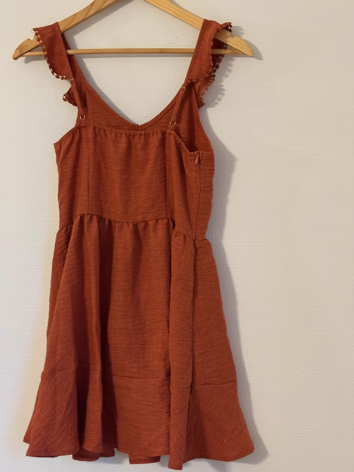 Robe courte à volants terracotta – Shein – taille XS / 34 / 6 2