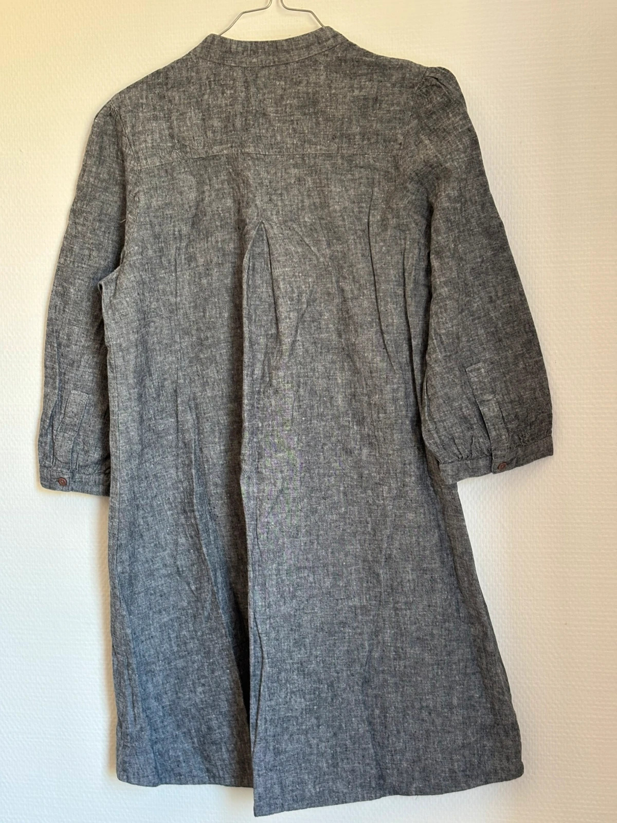 Robe en lin gris manches 3/4 – david filo milenium – taille XXL / 44 / 16 2