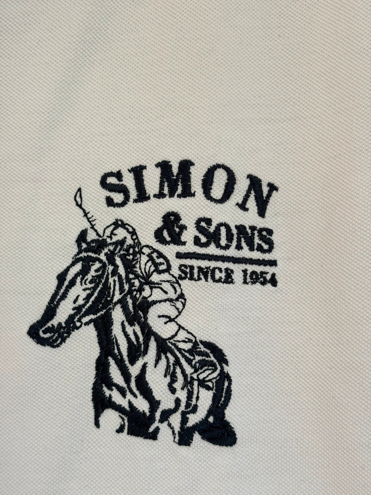 Polo blanc manches courtes – Simon And Son – taille L 3