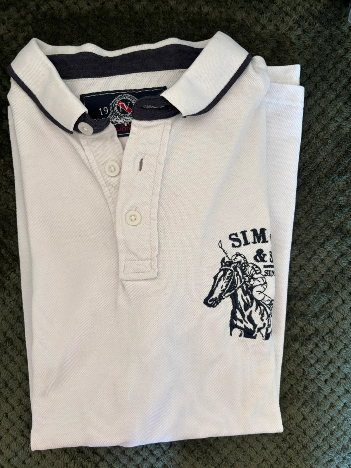 Polo blanc manches courtes – Simon And Son – taille L 4