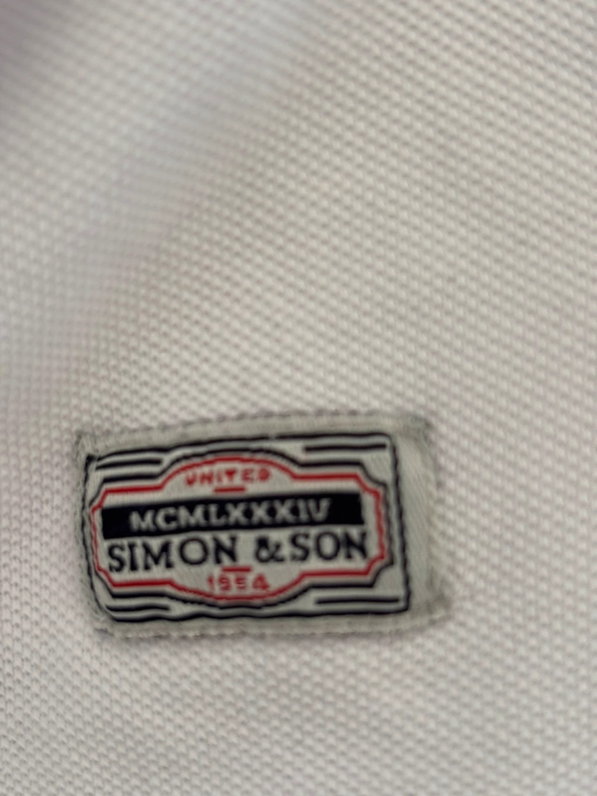 Polo blanc manches courtes – Simon And Son – taille L 5