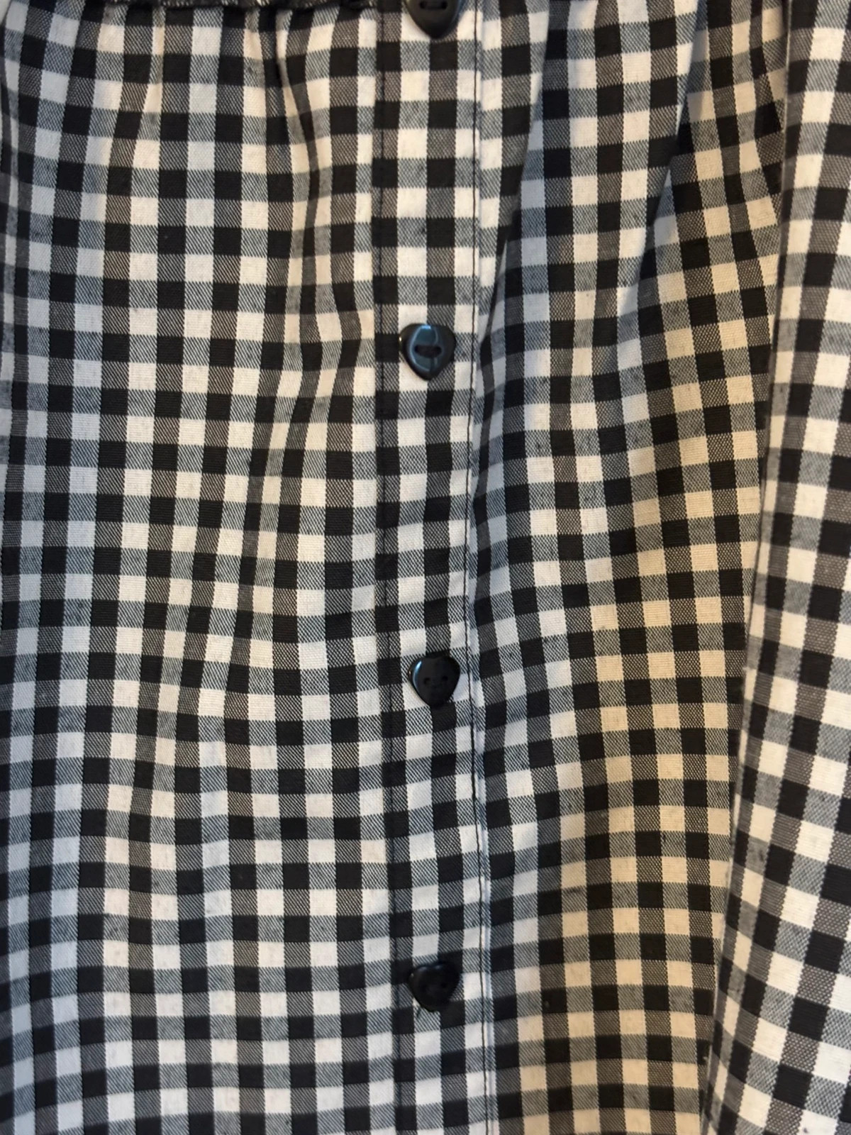 Blouse épaules dénudées à carreaux vichy – Mango – taille M / 38 / 10 3