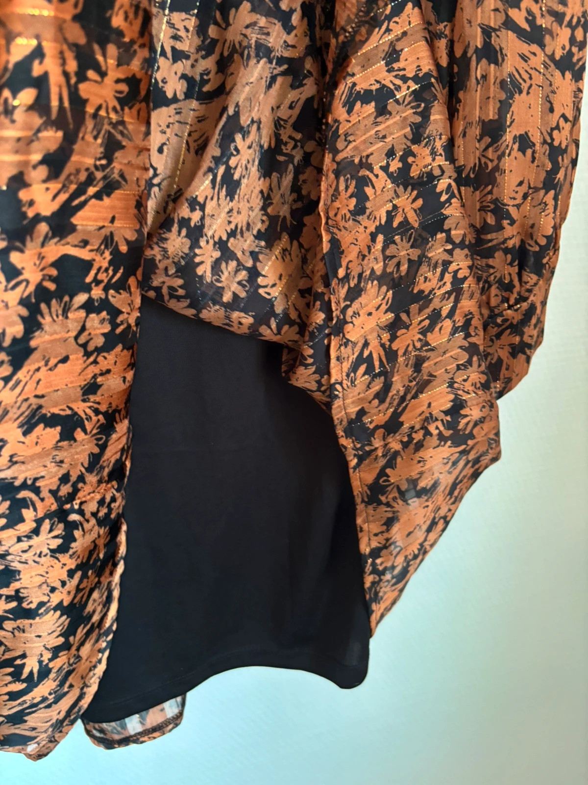 Robe fluide fleurie doublée – Promod – taille L / 40 / 12 5