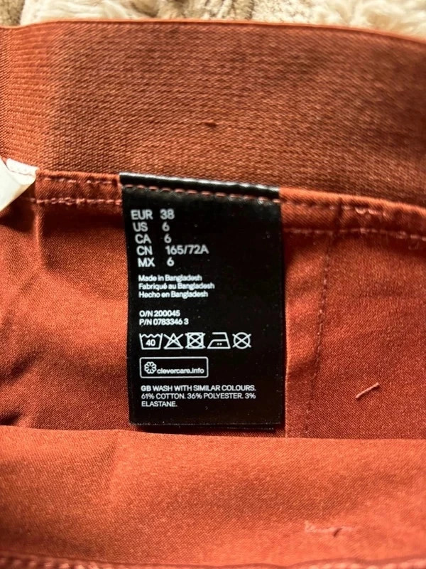 Pantalon terracotta tendance coupe droite – H&M – taille M / 38 / 10 4