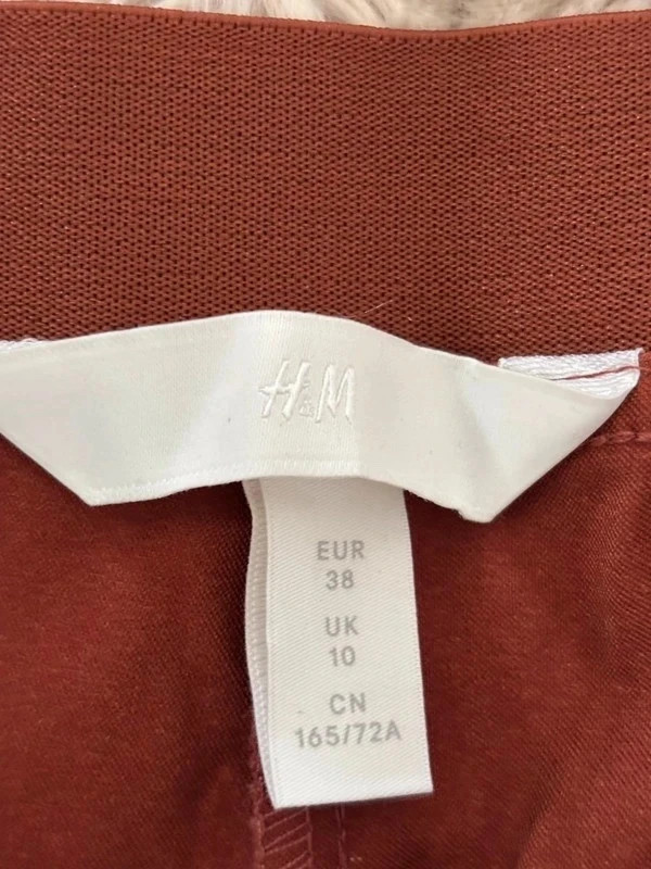 Pantalon terracotta tendance coupe droite – H&M – taille M / 38 / 10 5