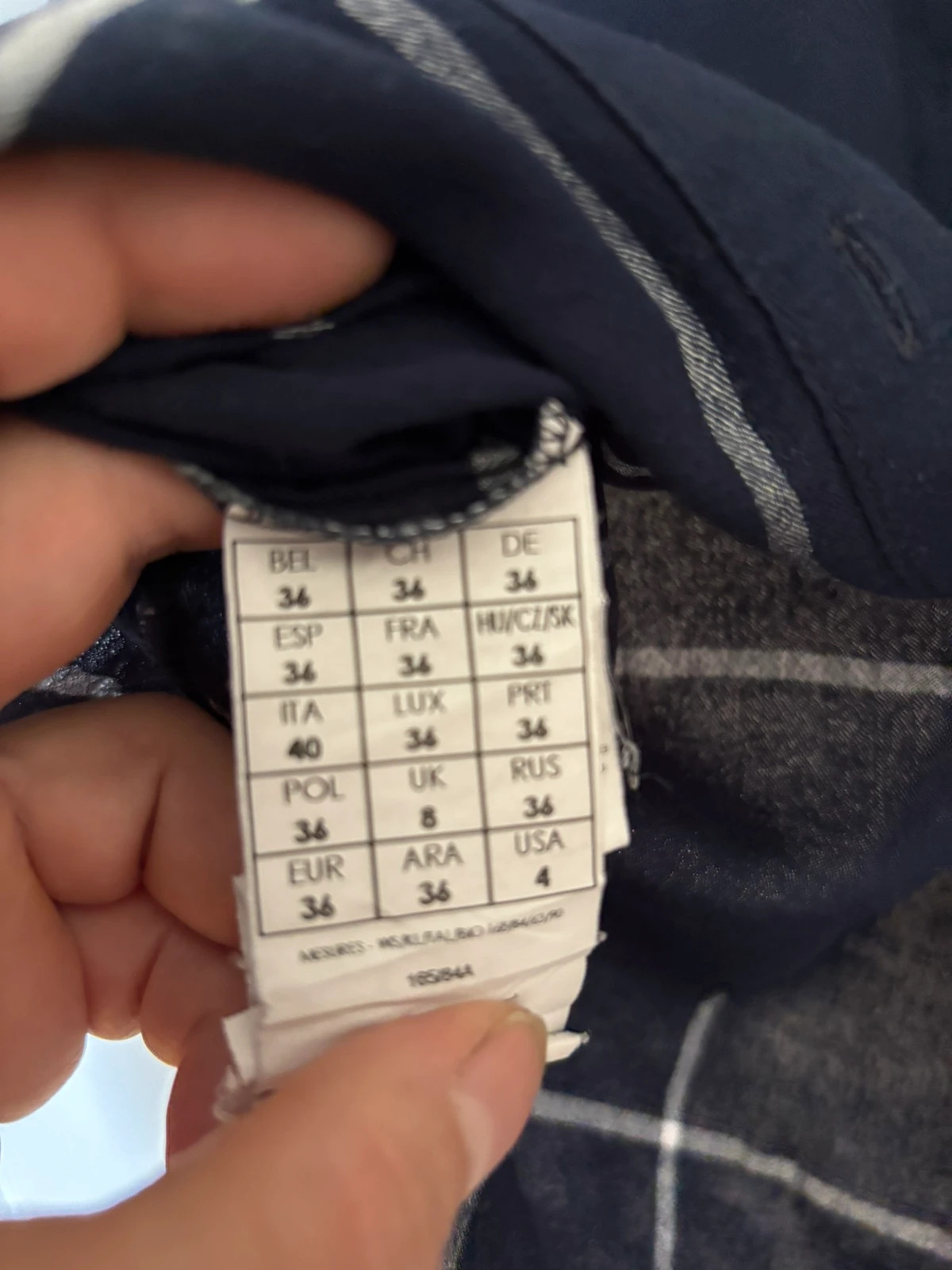 Chemise fluide à carreaux bleu – Promod – taille S / 36 / 8 4