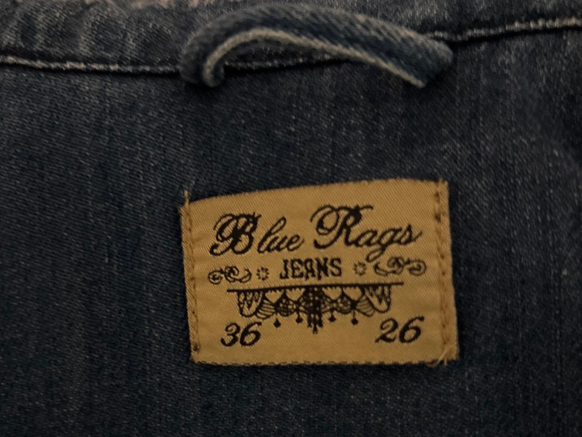 Veste en jean Blue Rags stylée – coupe courte tendance – ue Rags Jeans – taille S / 36 / 8 4