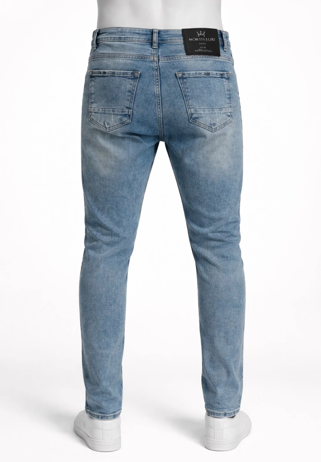 Jean bleu délavé slim Montfleuri Paris stretch style tendance – montfleuri – taille M 2