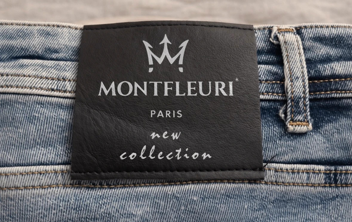 Jean bleu délavé slim Montfleuri Paris stretch style tendance – montfleuri – taille M 5