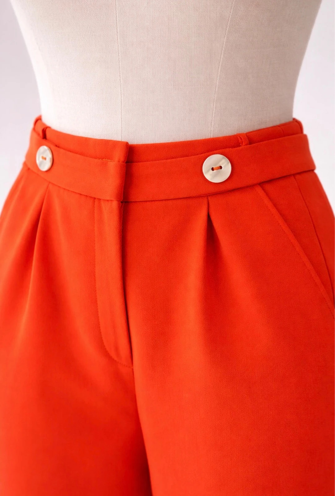 Pantalon rouge fluide taille haute élégant – Camaïeu – taille S / 36 / 8 2