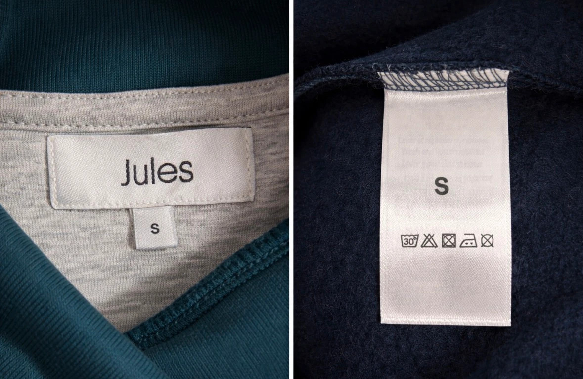 Sweat capuche Jules bleu vert bandes style sport – Jules – taille S 4