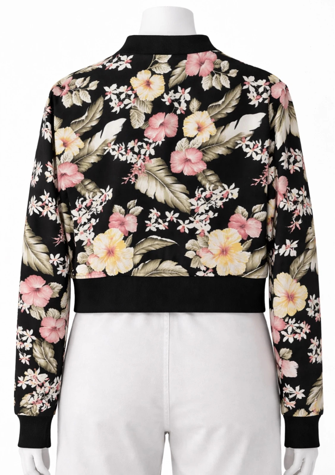 Bomber fleuri ultra tendance zip doré style chic – Orcelly – taille S / 36 / 8 2