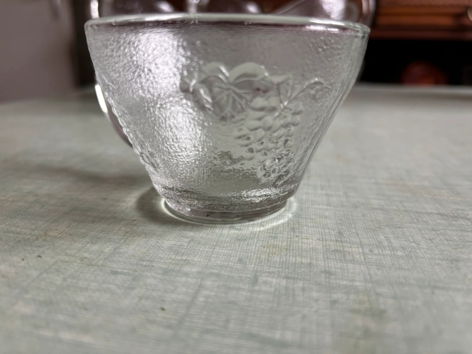 Lot de 10 verres vintage motif raisin en relief – verre épais texturé – Luminarc 3