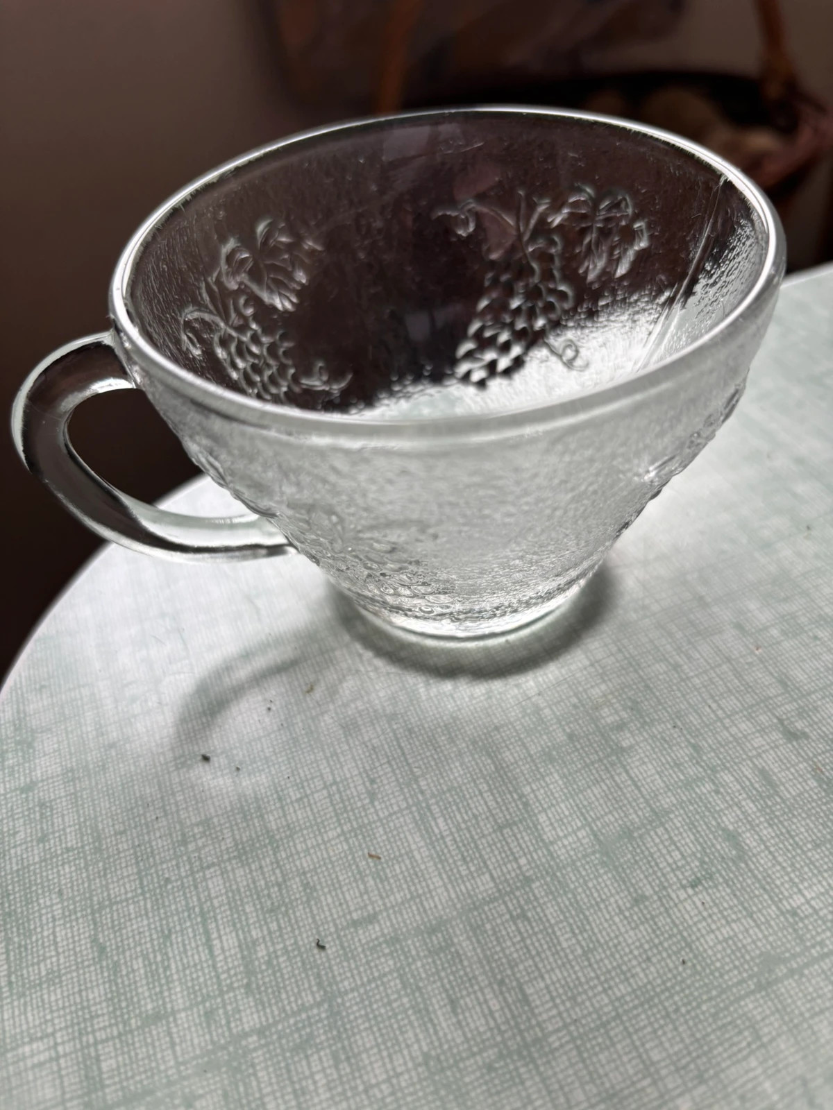 Lot de 10 verres vintage motif raisin en relief – verre épais texturé – Luminarc 4