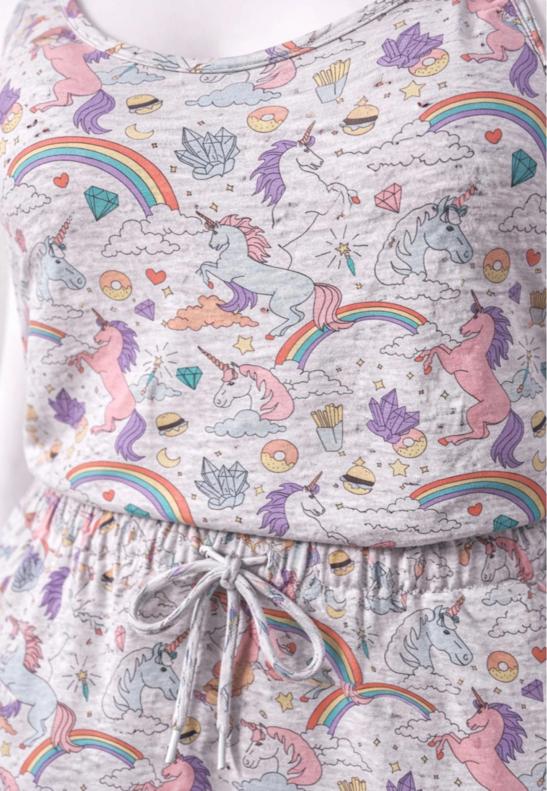 Combishort / Pyjama licornes pastel – Undiz – taille L / 40 / 12 3