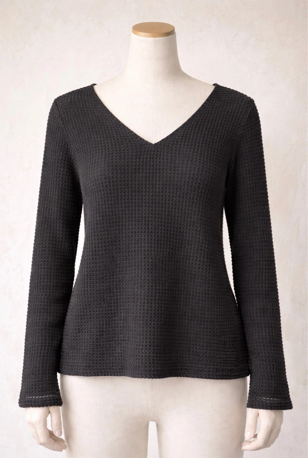 Haut noir maille texturée avec dos crochet ajouré – Pull & Bear – taille M / 38 / 10 2
