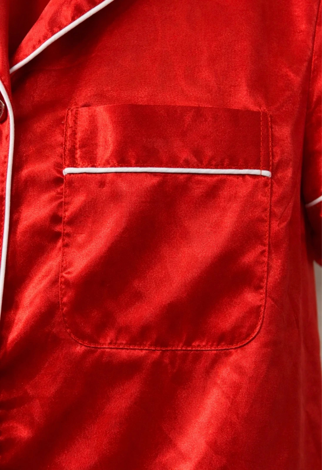 Haut de pyjama satin rouge,Élégant & confortable – H&M – taille M / 38 / 10 3