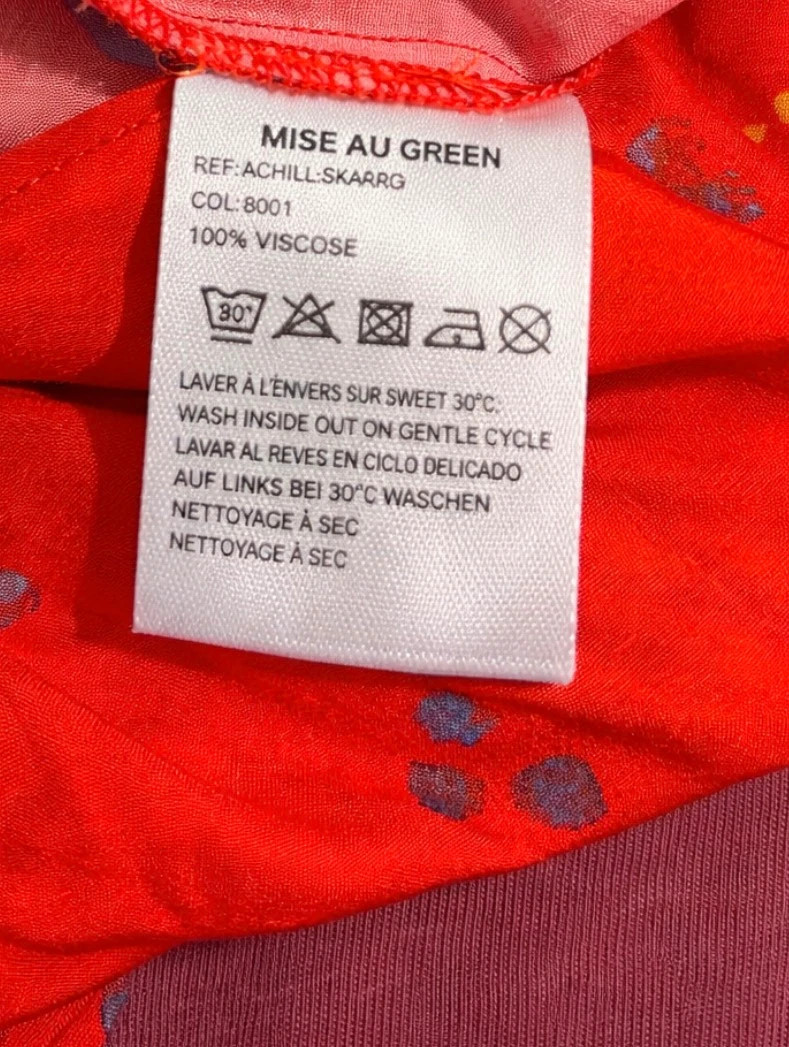 Chemisier rouge imprimé Mise au Green – fluide & élégant – Mise Au Green – taille M / 38 / 10 5