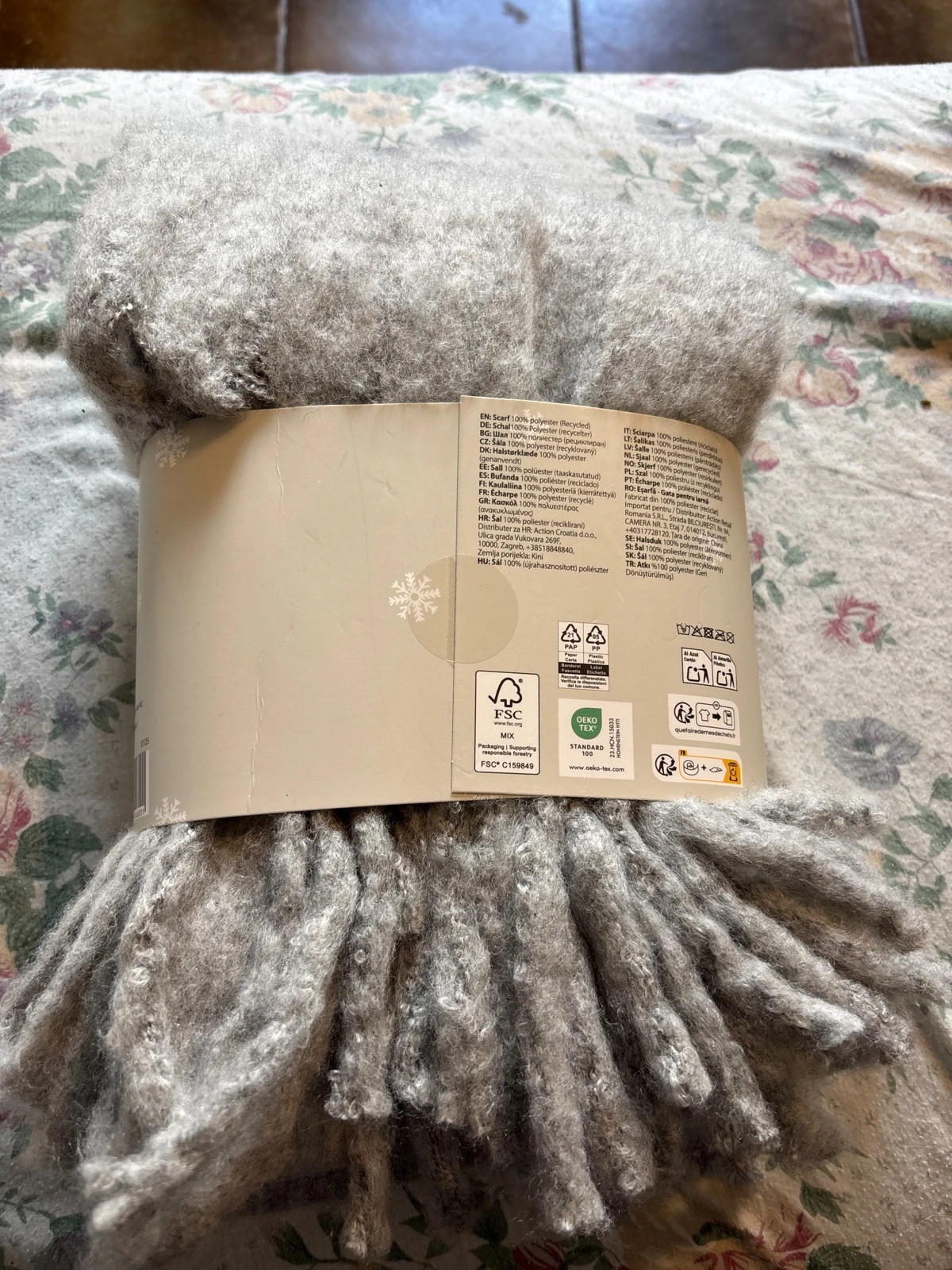 Écharpe d’hiver grise – douce & chaude (neuve) – Ready – taille Taille unique 2