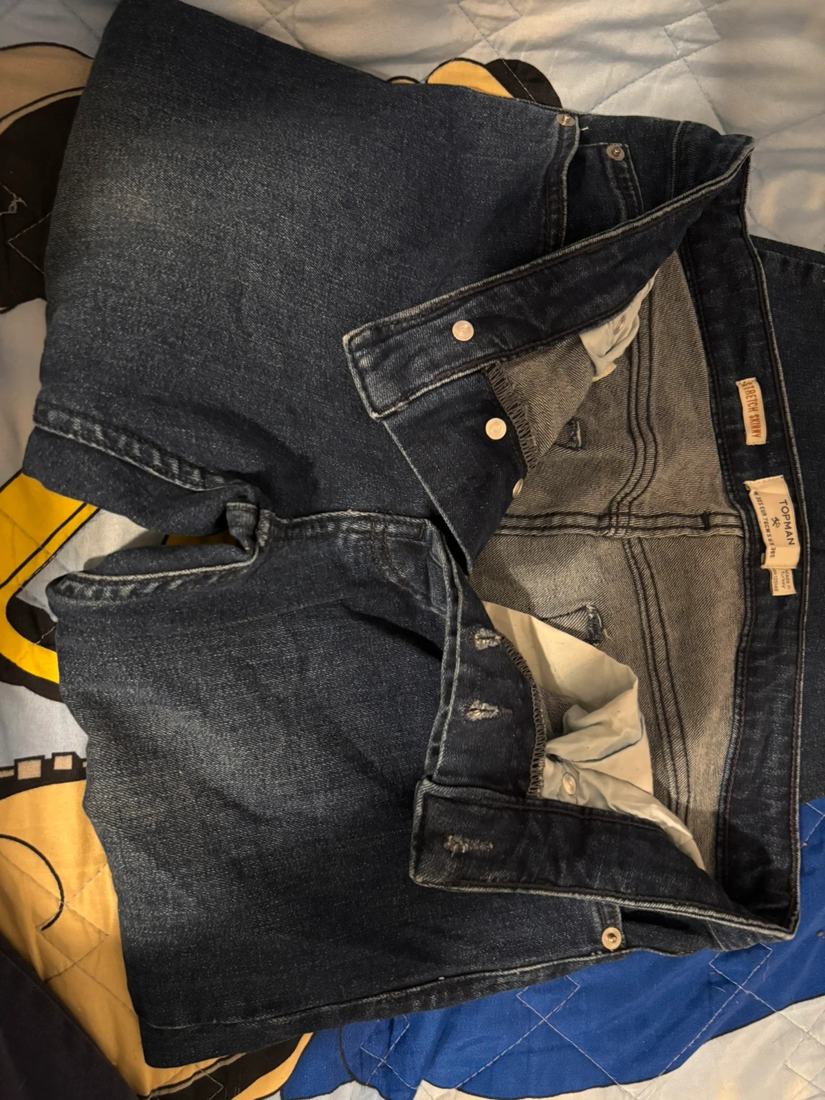 Jean Topman Skinny Stretch – W30 / FR 40 – Bleu foncé – Topman – taille Autre 4