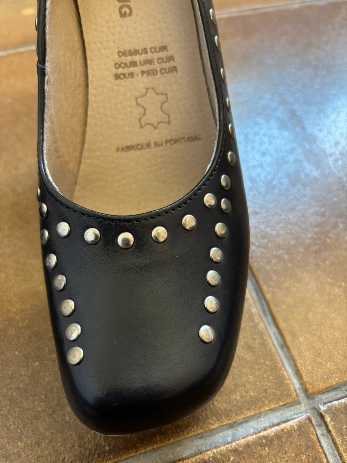 Escarpins à talon décalé cloutés – Like Smug – taille 37 3