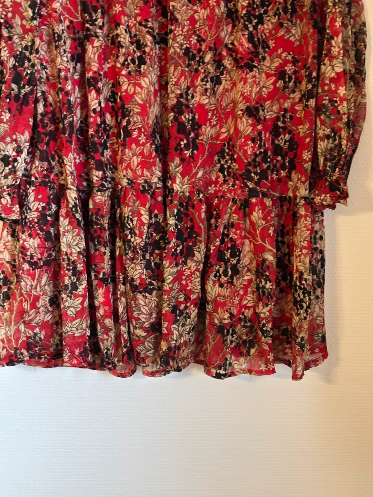 Robe fluide fleurie bohème – L'olive verte – taille M / 38 / 10 2