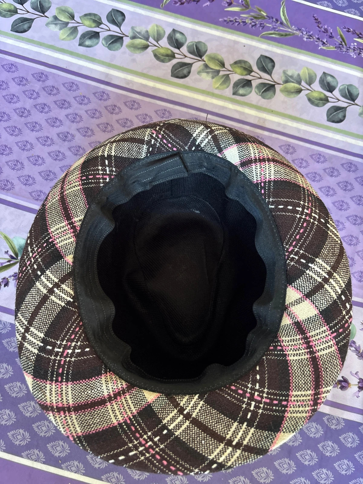 Chapeau Fedora à carreaux – taille 58 3