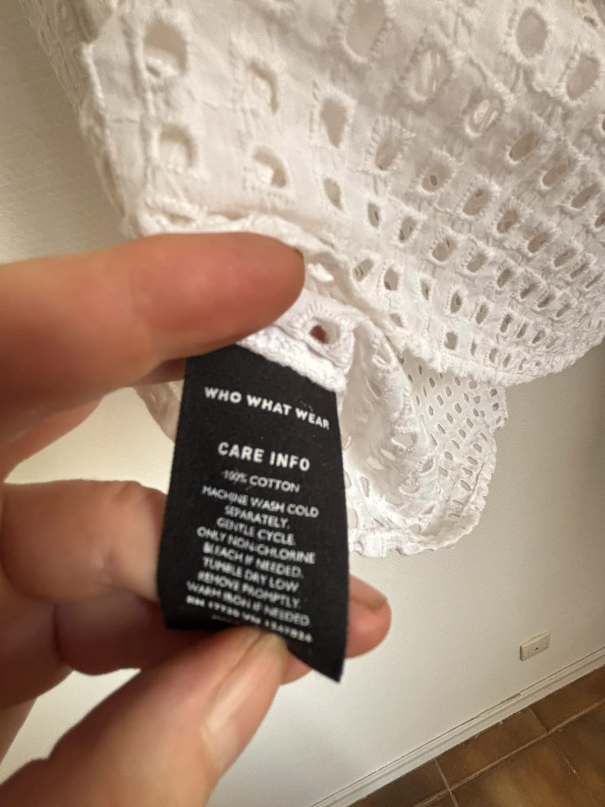 Chemisier blanc ajouré à volants – Who What Wear – taille L / 40 / 12 5