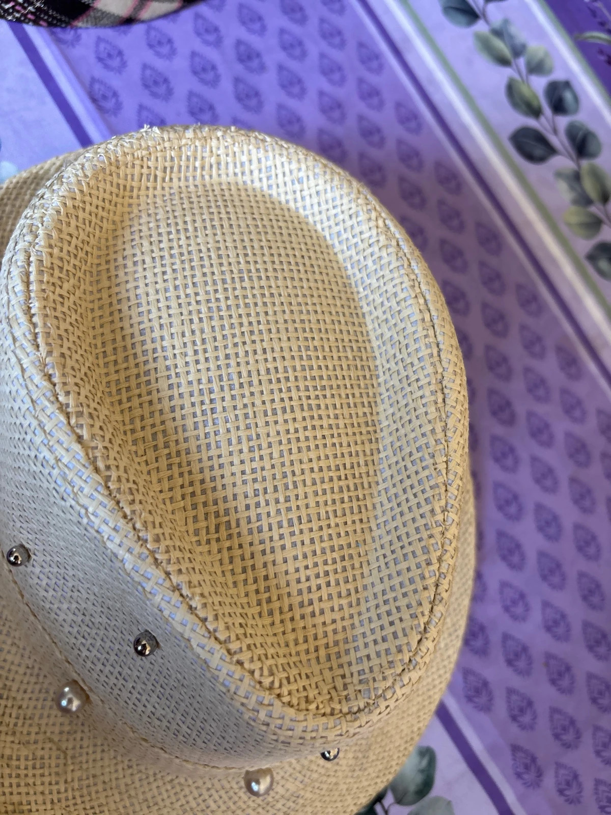 Chapeau beige à perles – Luc-Ce – taille Taille unique 2