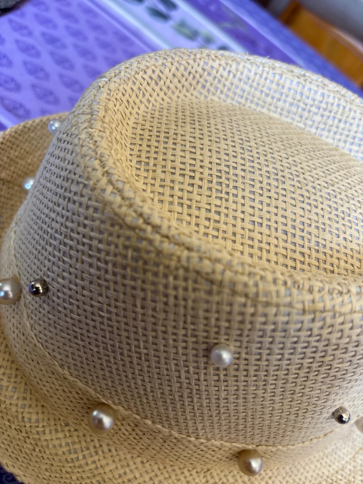 Chapeau beige à perles – Luc-Ce – taille Taille unique 4