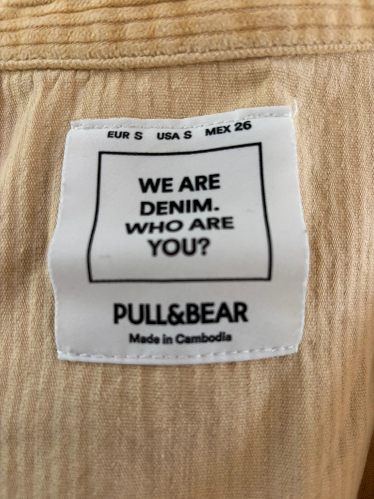 Chemise en velours côtelé – Pull & Bear – taille S / 36 / 8 3