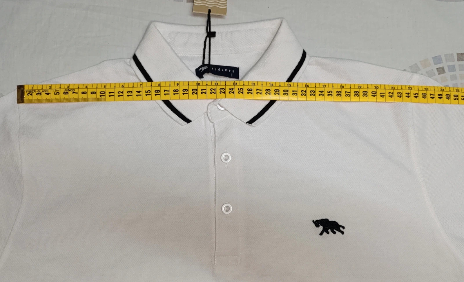 Polo regular Andamen talla L color blanco – andamen – taille L 5