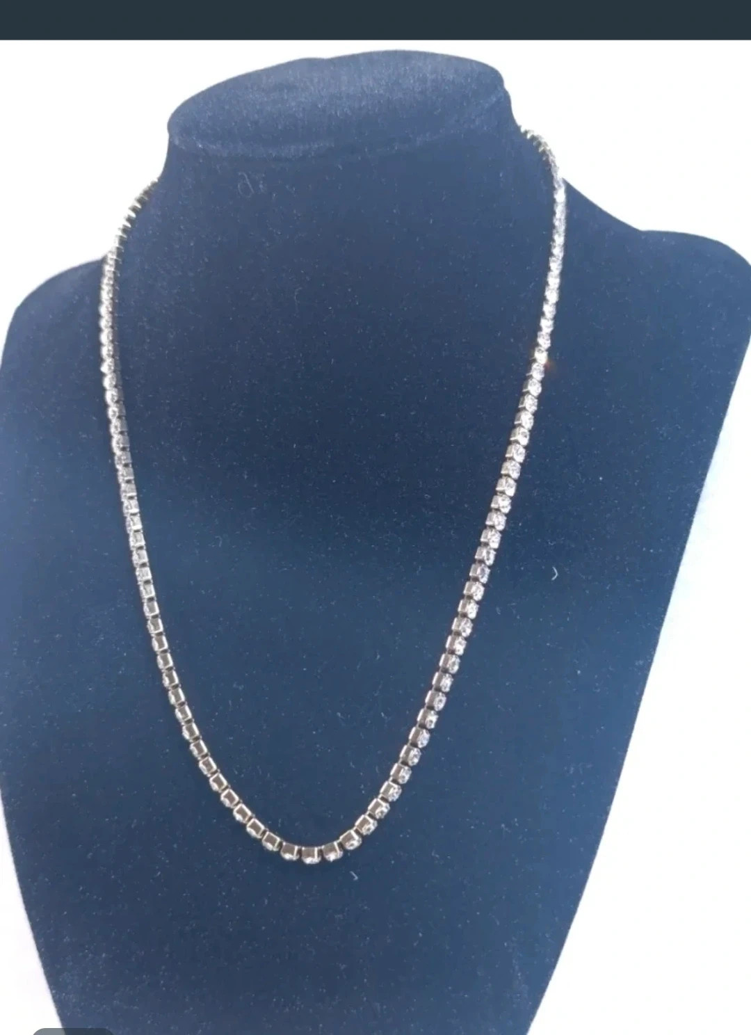Collar acero dorado y circonitas 44 cms – gargantilla