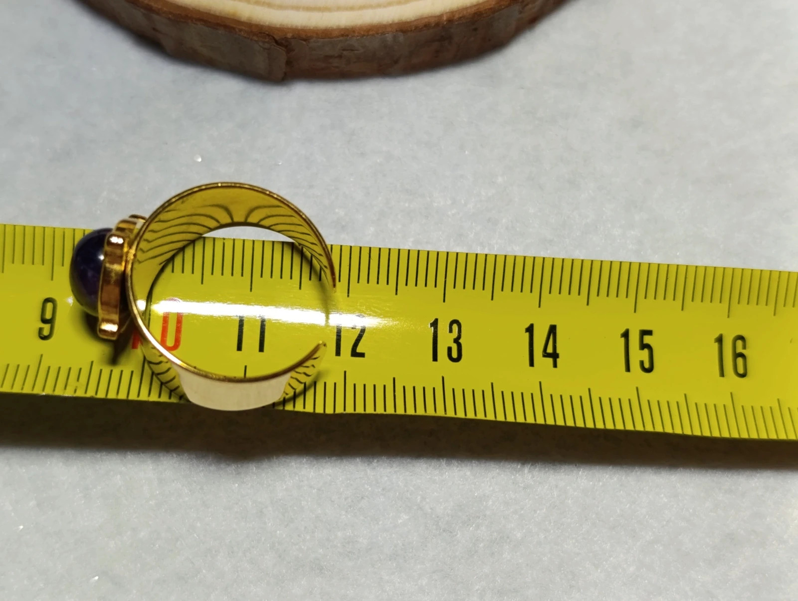 Anillo abierto acero dorado y amatista morada talla 8 – anillo – taille 46 4