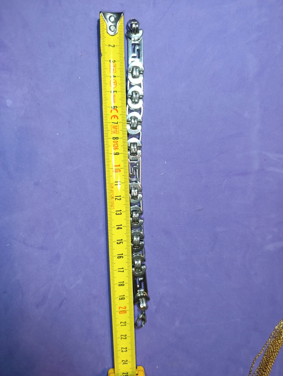 Pulsera acero plateado cadenas geométricas – pulsera 5