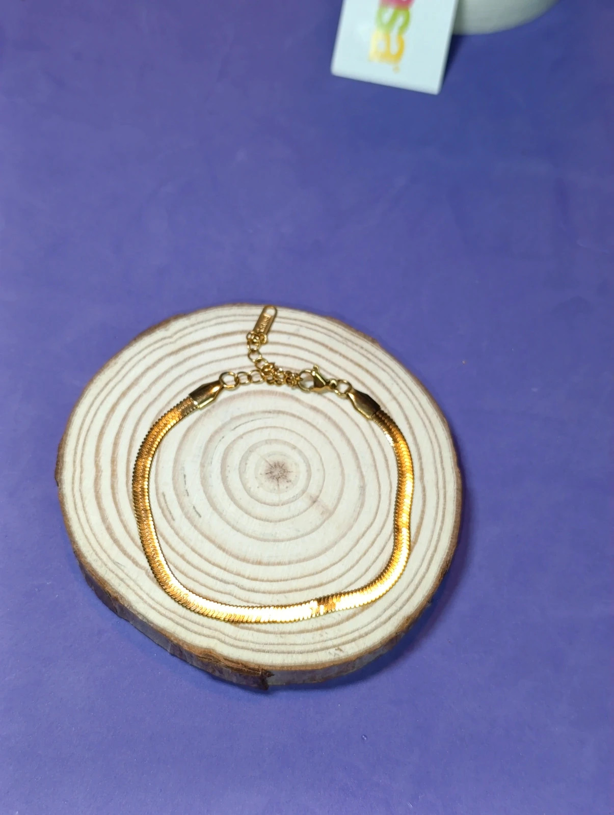 Pulsera acero dorado eslabones tipo serpiente