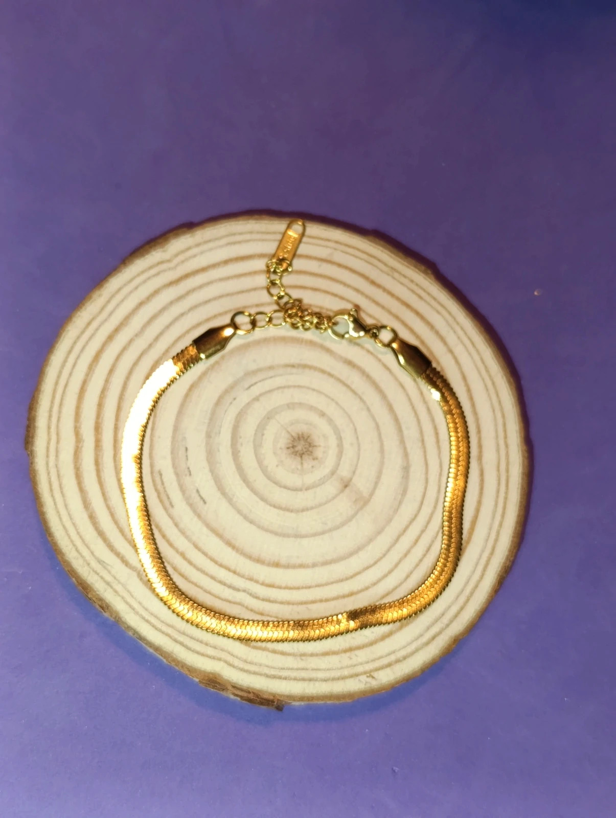 Pulsera acero dorado eslabones tipo serpiente – pulsera 2