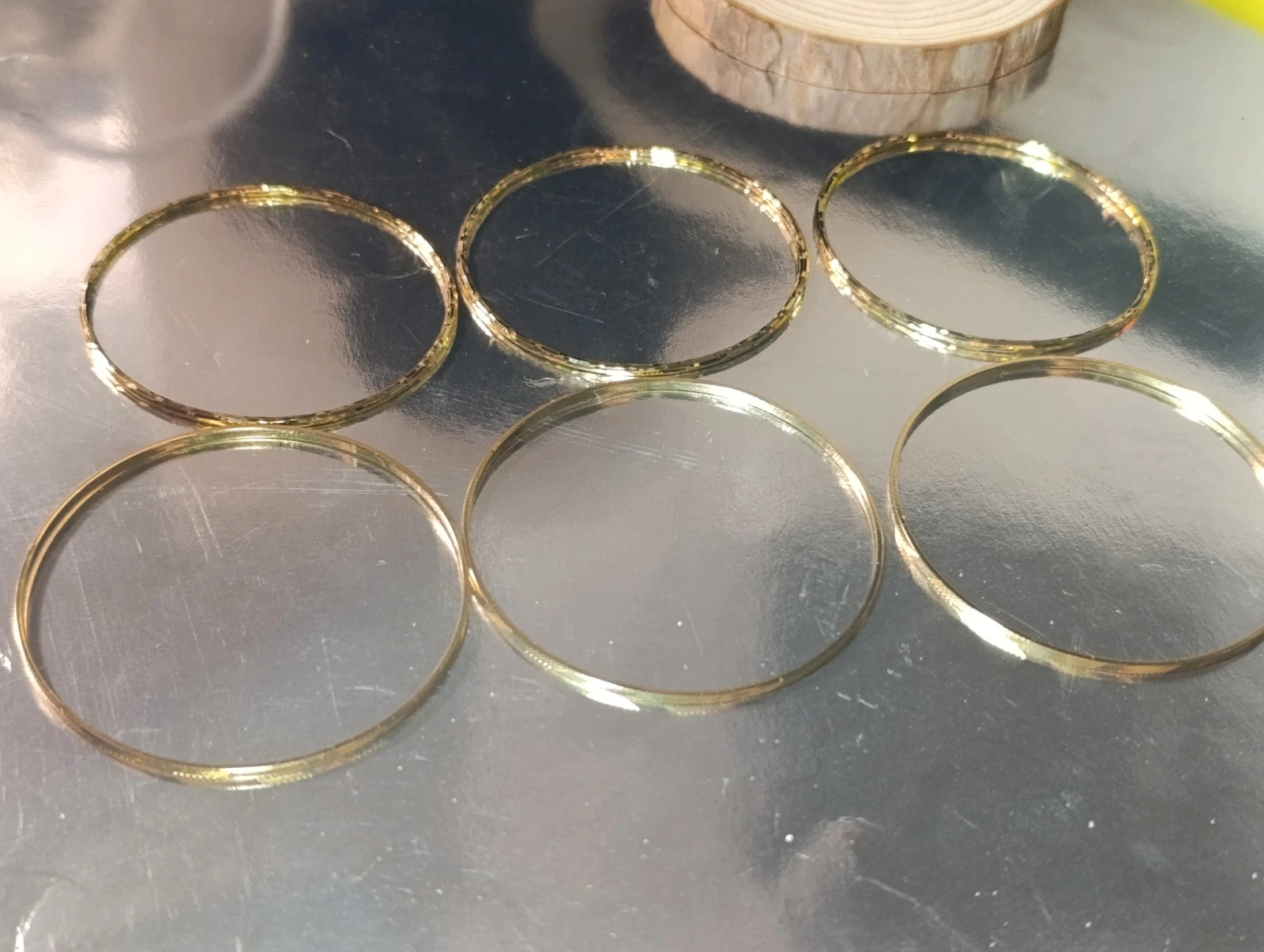 Lote de 6 pulseras acero dorado – pulseras 2