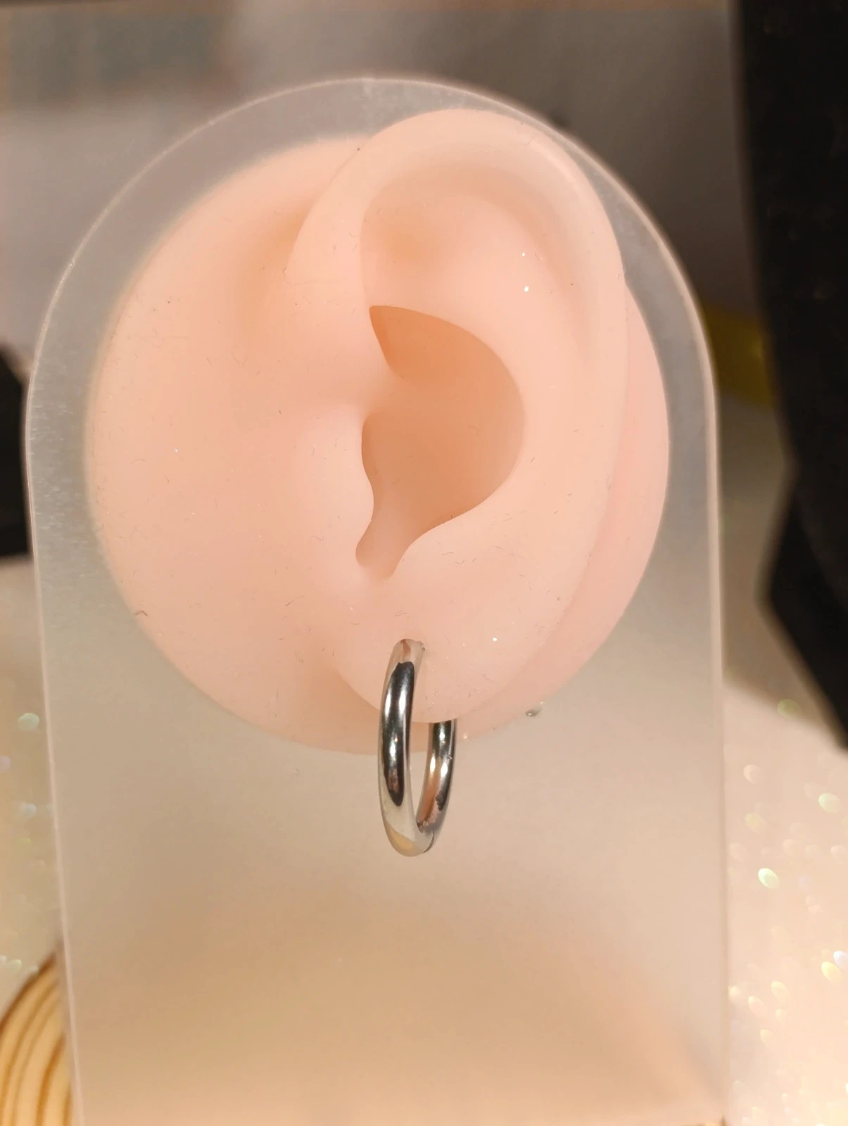 Aros de acero plateado Faço Biju – faço biju 2