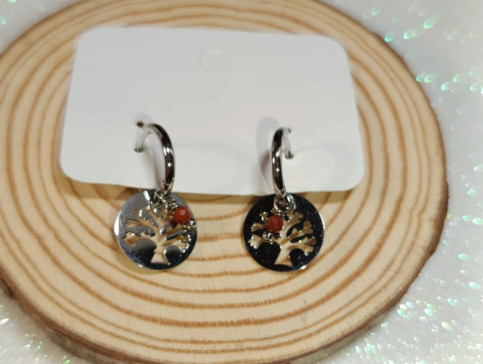Pendientes acero Árbol de la Vida – Jewerly 2