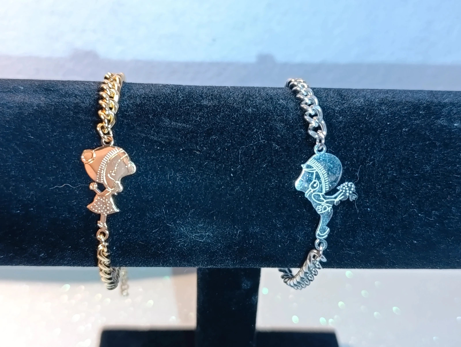 Par de pulseras de acero de Enamorados 22 cms – pulseras 3