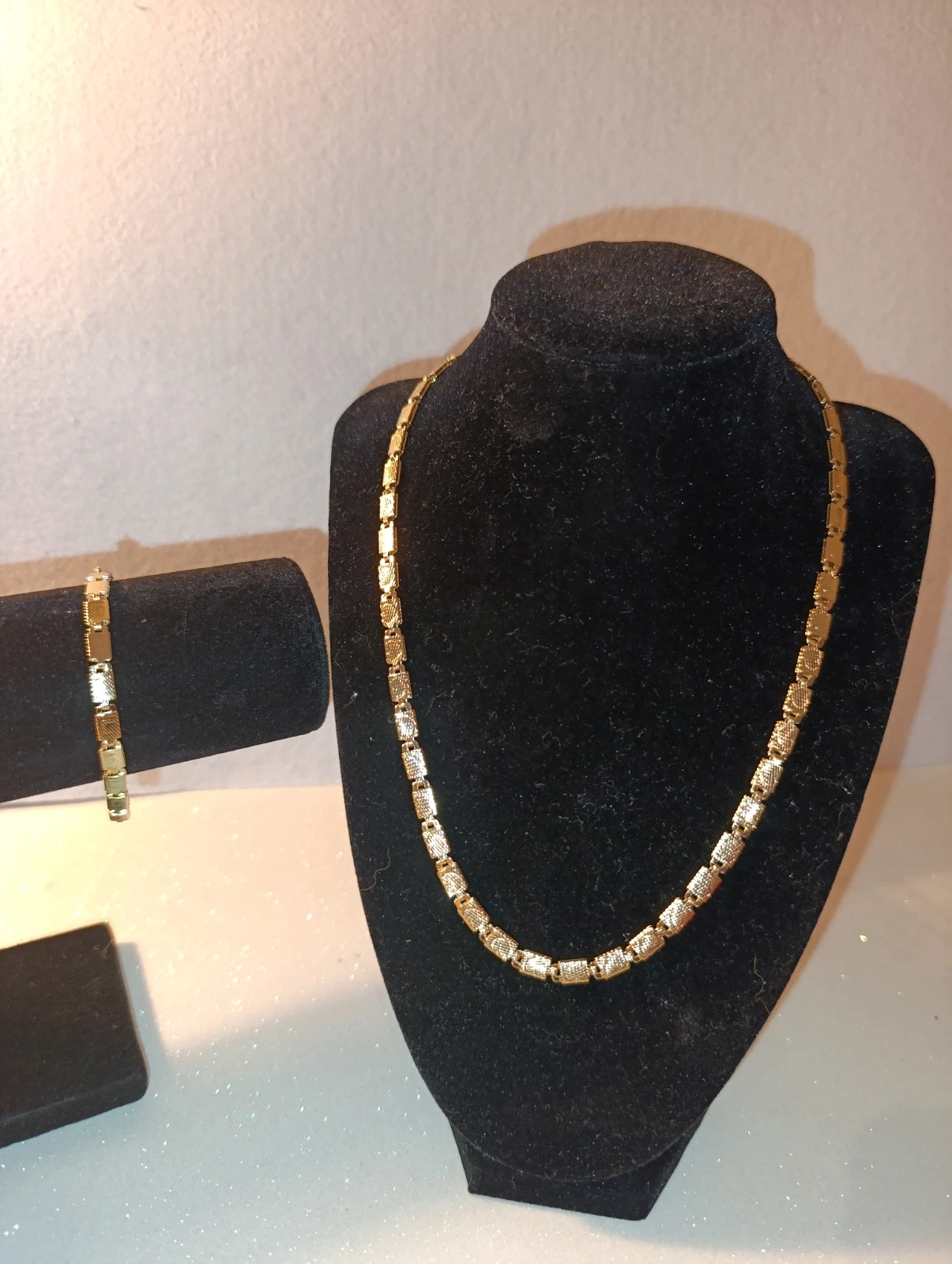 Conjunto collar y pulsera de Oro Laminado 14K