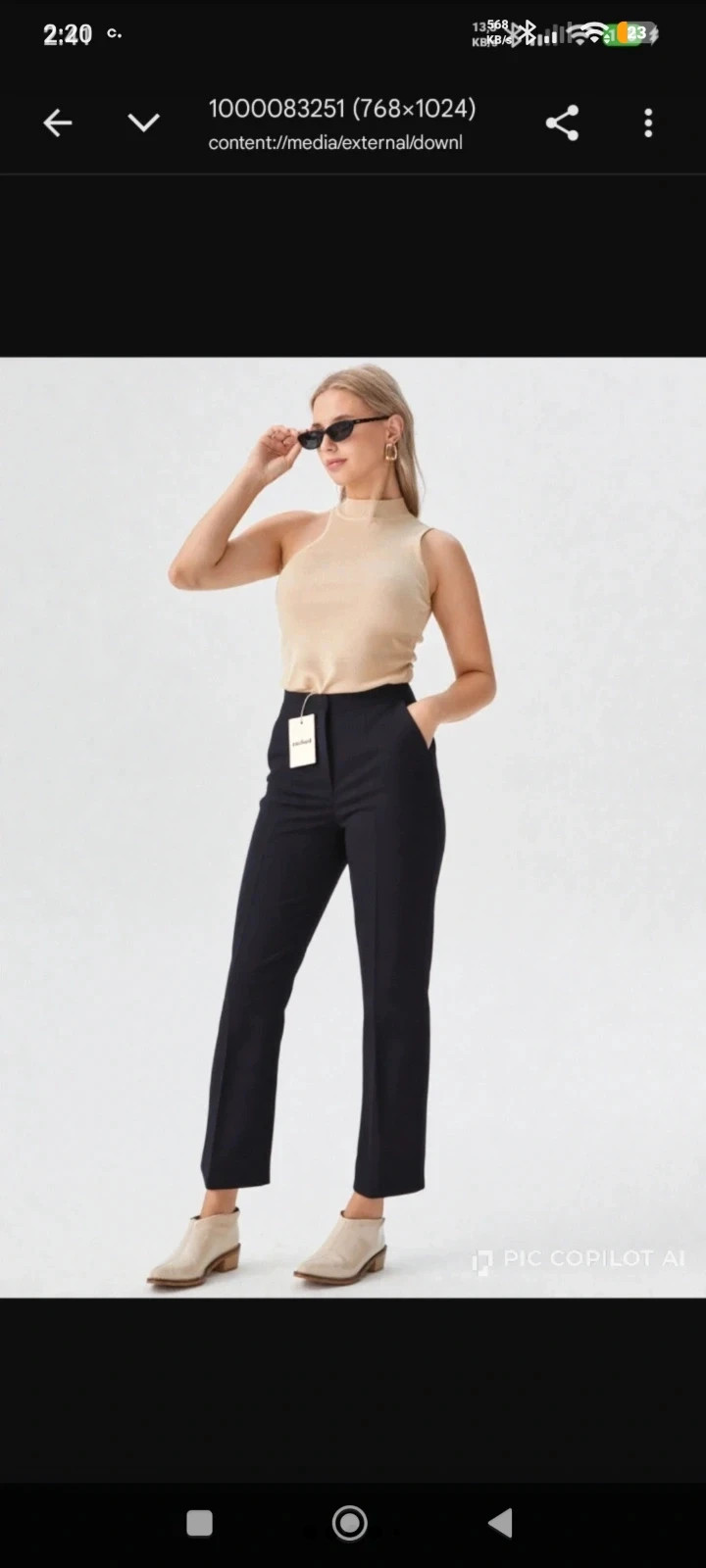 Pantalón pinza Soaked Talla M Corinne Straight Pants – Soaked in Luxury – taille M / 38 / 10