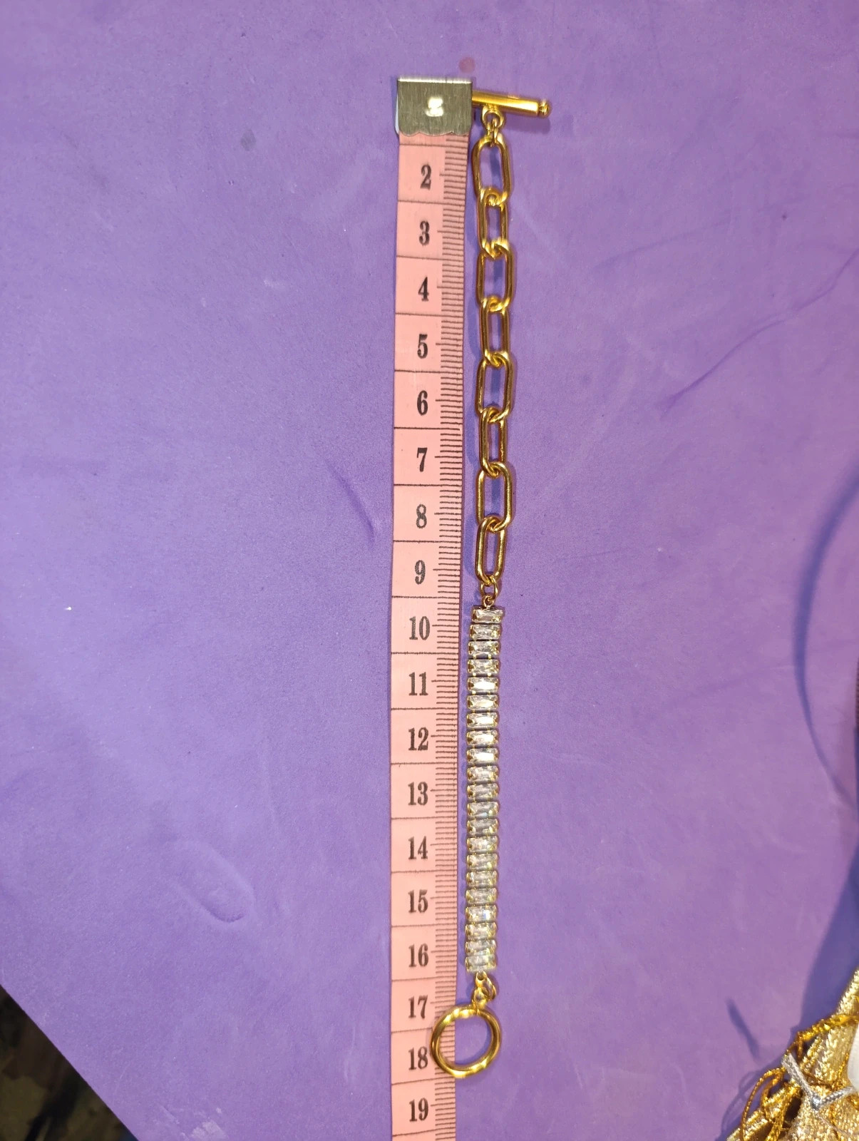 Pulsera eslabones acero y circonitas y cierre T. 18 cms – pulseras 3