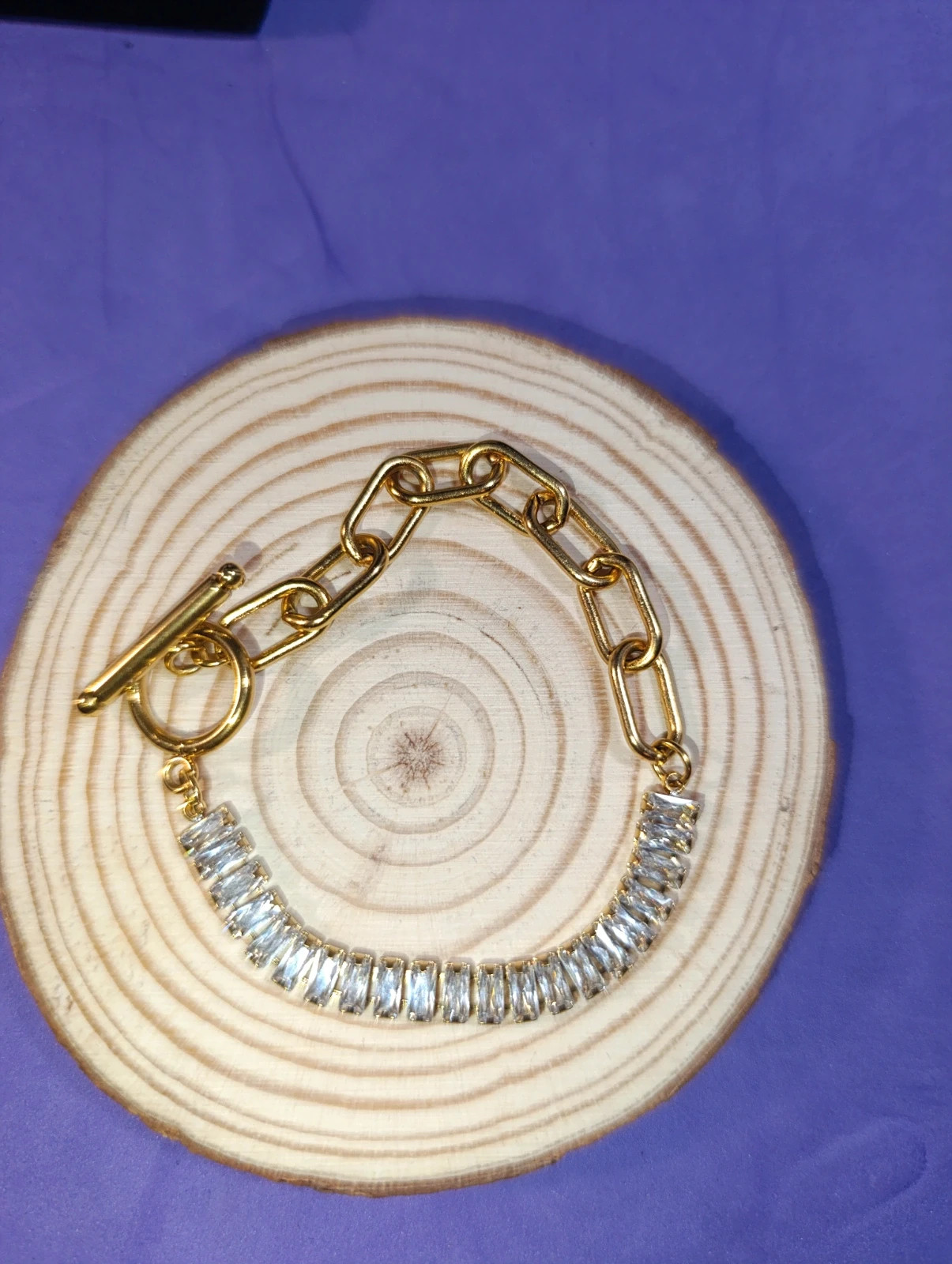 Pulsera eslabones acero y circonitas y cierre T. 18 cms – pulseras 4