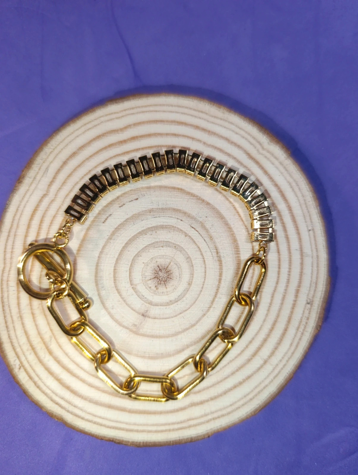 Pulsera eslabones acero y circonitas y cierre T. 18 cms – pulseras 5